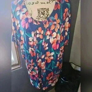 Bobeau Womans Floral Blouse Size 1x